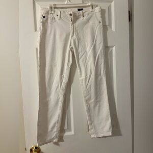 AG Adriano Goldschmied The Prima Crop White Denim
